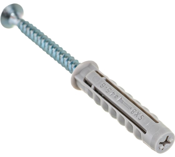 Дюбель для полнотелых материалов с шурупом Fischer SX 8х40 50 шт. коробка 132361