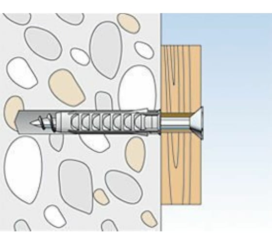 Дюбель для полнотелых материалов Fischer SX 8х40 100 шт. коробка 132362
