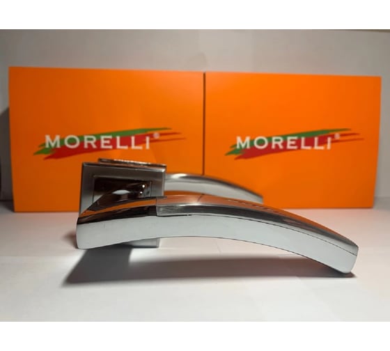 Дверная ручка MORELLI "Lloyd`s" MH-17 SC/CP-S, на квадратной накладке, цвет - матовый хром/ хром 9009257