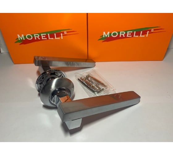 Дверная ручка MORELLI "Pompidu" MH-18 SC/CP, цвет - матовый хром/ хром 9009258