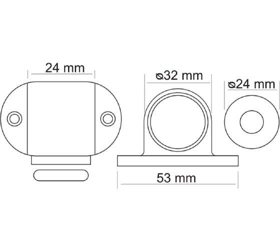 Магнитный дверной ограничитель MORELLI MDS-1 PC, цвет - хром 9011015