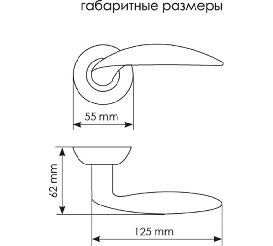 Дверная ручка MORELLI "Портал" MH-07 SN, цвет - белый никель 9010586