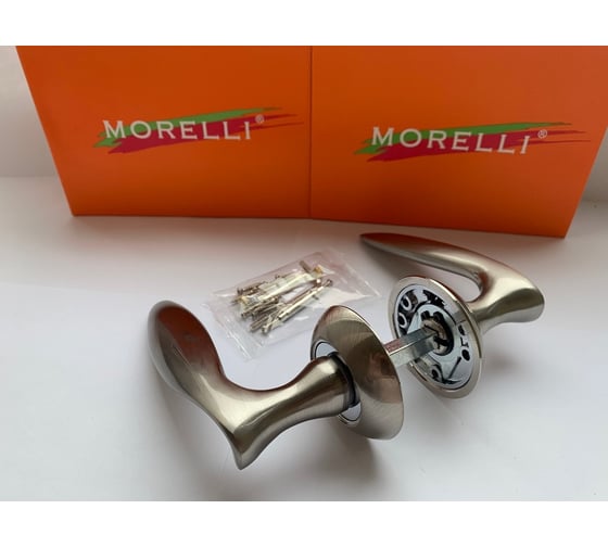 Дверная ручка MORELLI "Купол" MH-09 SN, цвет - белый никель 9010637