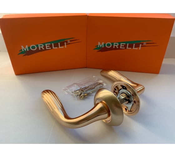 Дверная ручка MORELLI "Trei" MH-10 SG, цвет - мат. золото 9008481