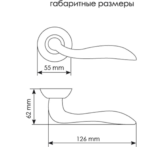 Дверная ручка MORELLI "Trei" MH-10 SG, цвет - мат. золото 9008481