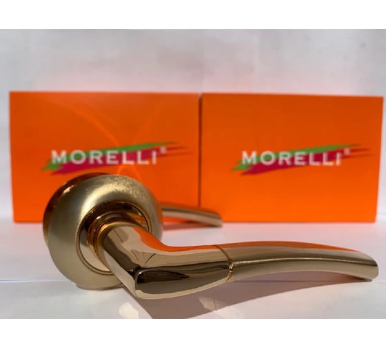 Дверная ручка MORELLI "Пиза" MH-06 SG/GP, цвет - матовое золото/ золото 9008234