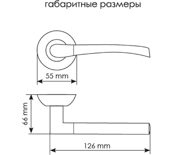 Дверная ручка MORELLI "Пиза" MH-06 SG/GP, цвет - матовое золото/ золото 9008234