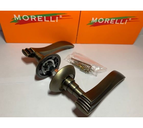 Дверная ручка MORELLI "Мираж" MH-14 MAB, цвет - античная бронза 9008949