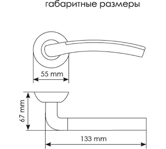 Дверная ручка MORELLI "Палаццо" MH-02 MAB/AB, цвет - бронза/ античная бронза 9008954