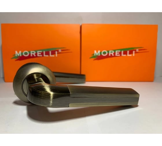 Дверная ручка MORELLI "Мозаика" MH-11 MAB/AB, цвет - бронза/ античная бронза 9008565