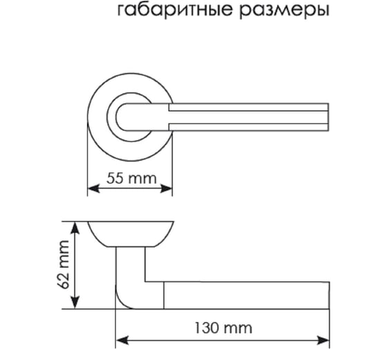 Дверная ручка MORELLI "Мозаика" MH-11 MAB/AB, цвет - бронза/ античная бронза 9008565