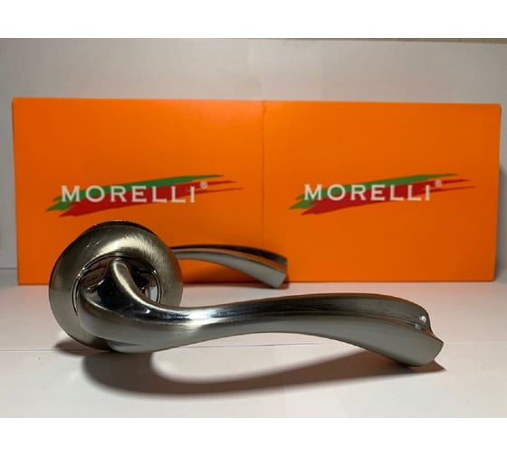 Дверная ручка MORELLI "Сон" MH-15 SN/CP, цвет - белый никель/ хром 9008950