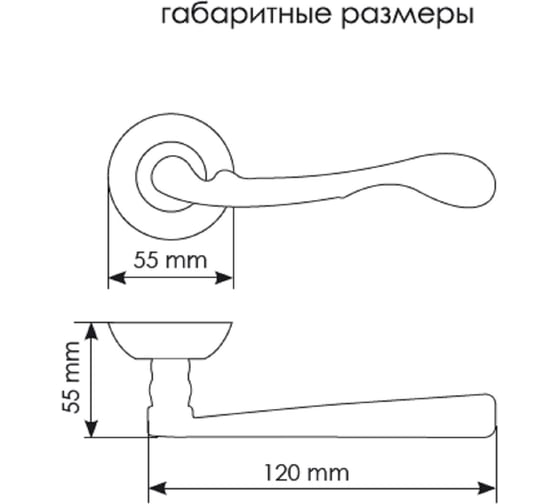 Дверная ручка MORELLI "Антик" MH-08 AB, цвет - бронза 9008236