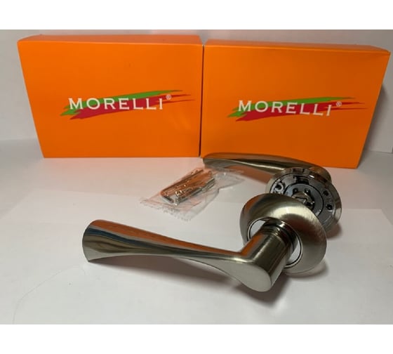 Дверная ручка MORELLI "Капелла" MH-01 SN, цвет - белый никель 9010634