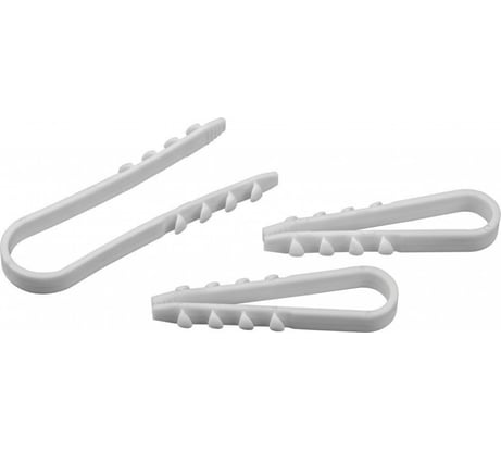 Дюбель-хомут Navigator NCU-5-10-45-100-WH для круглого кабеля, белые, упак. 100 шт. 82309