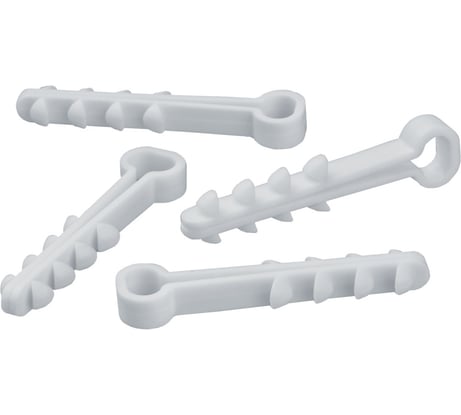 Дюбель-хомут Navigator NCU-F-5-10-45-50-WH для плоского кабеля, белые, упак. 50 шт. 82304