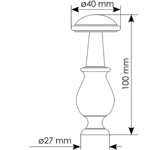 Дверной ограничитель MORELLI DS8 IB, цвет - итальянская бронза 9011306