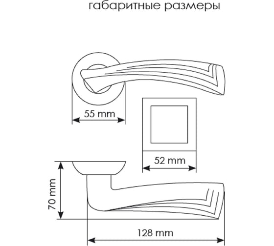 Дверная ручка MORELLI "Волны" MH-34 COF, цвет - кофе 9010147