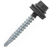 Кровельный саморез Rizzel 4,8x70 RAL 7024, сверло №1, 1250 шт. 00000342920