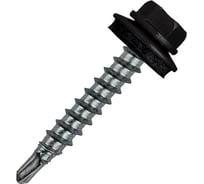Кровельный саморез Rizzel 4,8x70 RAL 8022, сверло №1, 100 шт. 00000431361
