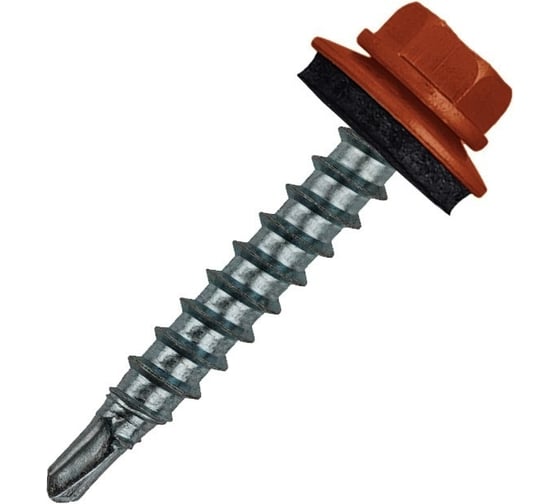 Кровельный саморез Rizzel 4,8x70 RAL 8029, сверло №1, 100 шт. 00000399883 1