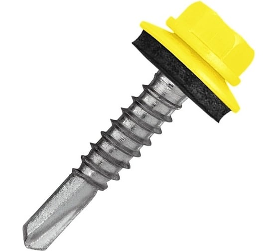 Кровельный саморез Rizzel 5,5x25 RAL 1018, сверло №3, 3250 шт. 00000345294