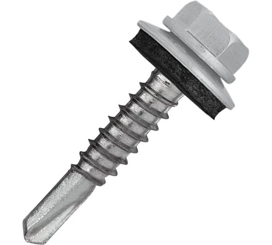 Кровельный саморез Rizzel 5,5x19 RAL 7004, сверло №3, 4000 шт. 00000326493 1