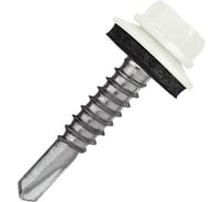 Кровельный саморез Rizzel 5,5x19 RAL 9003, сверло №3, 4000 шт. 00000326498