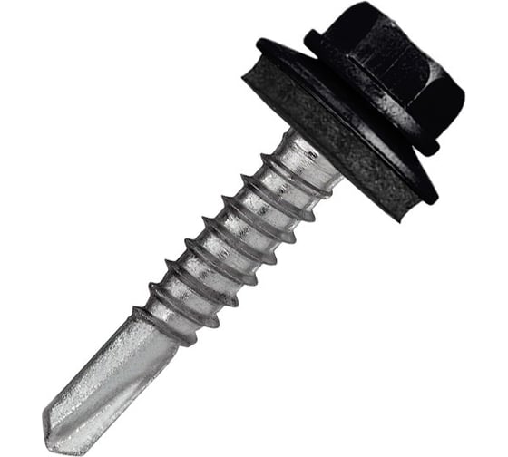 Кровельный саморез Rizzel 5,5x25 RAL 9005, сверло №3, 3250 шт. 00000344083 1