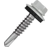 Кровельный саморез Rizzel 5,5x19 RAL 9006, сверло №3, 4000 шт. 00000330360