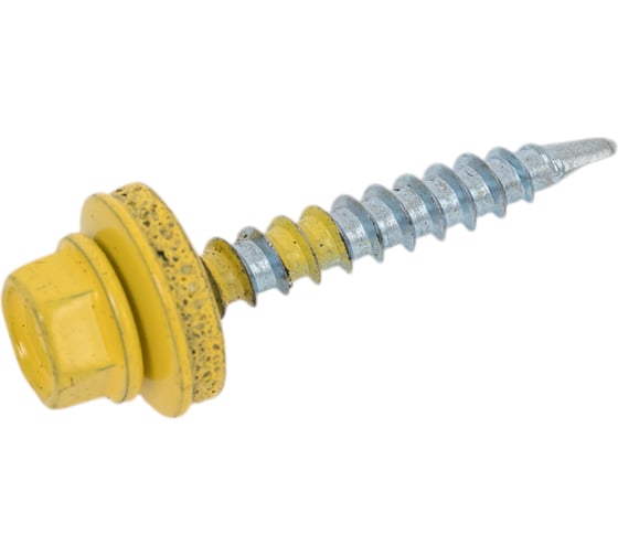 Кровельный саморез Rizzel 4,8x50 RAL 1018 сверло №1, 2000 шт 00000345293