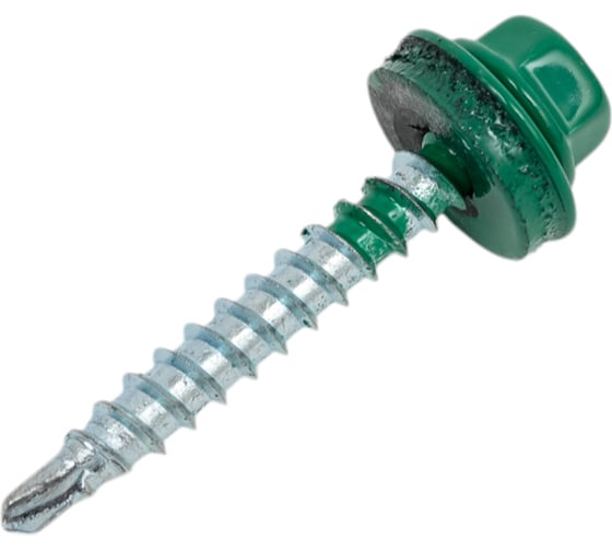 Кровельный саморез Rizzel 4,8x50 RAL 6029 сверло №1, 2000 шт 00000313506 1