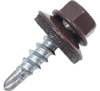 Кровельный саморез Rizzel 4,8x50 RAL 8019 сверло №1, 150 шт 00000336140