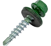 Кровельный саморез Rizzel 4,8x70 RAL 6002 сверло №1, 1250 шт 00000319426