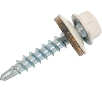 Саморезы кровельные RAL оцинкованный внешний шестигранник 4,8x28 RAL 9003 со сверлом 100 шт 9990152037