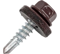 Саморезы кровельные RAL оцинкованный внешний шестигранник 4,8x19 RAL 8017 со сверлом 100 шт 9990152016