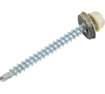 Саморезы кровельные RAL оцинкованный внешний шестигранник 4,8x50 RAL 1014 со сверлом 40 шт 9990152056