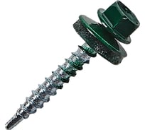 Кровельный саморез Rizzel 4,8x19 RAL 6005 сверло №2, 400 шт 00000334598