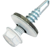 Кровельный саморез Rizzel 4,8x19 RAL 9003 сверло №2, 5000 шт 00000334599