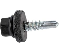 Кровельный саморез Rizzel 4,8x19 RAL 9005 сверло №2, 400 шт 00000351316