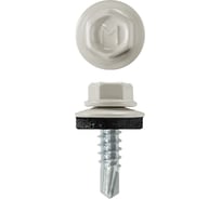 Кровельный саморез Rizzel 4,8x29 RAL 9002 сверло №1, 3500 шт 00000331651