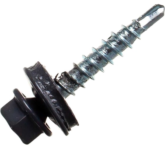 Кровельный саморез Rizzel 4,8x29 RAL 7024 сверло №1, 3500 шт 00000330477 1