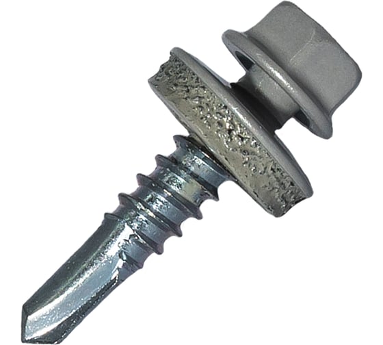 Кровельный саморез Rizzel 4,8x19 RAL 9006 сверло №2, 5000 шт 00000353070