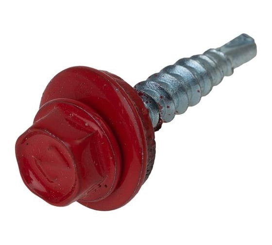 Кровельный саморез Rizzel 4,8x29 RAL 3005 сверло №1, 3500 шт 00000313500 1