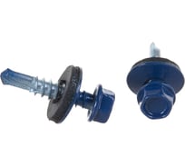 Кровельный саморез Rizzel 4,8x29 RAL 5002 сверло №1, 3500 шт 00000313489