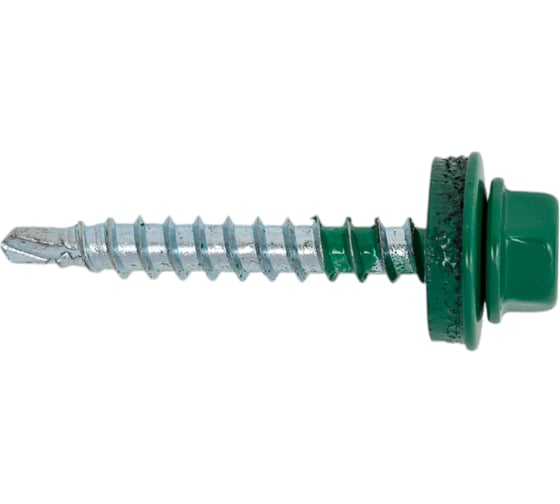 Кровельный саморез Rizzel 4,8x29 RAL 6029 сверло №1, 3500 шт 00000313493 1