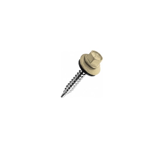 Кровельный саморез Rizzel 4,8x35 RAL 1014 сверло №1, 3000 шт 00000316960
