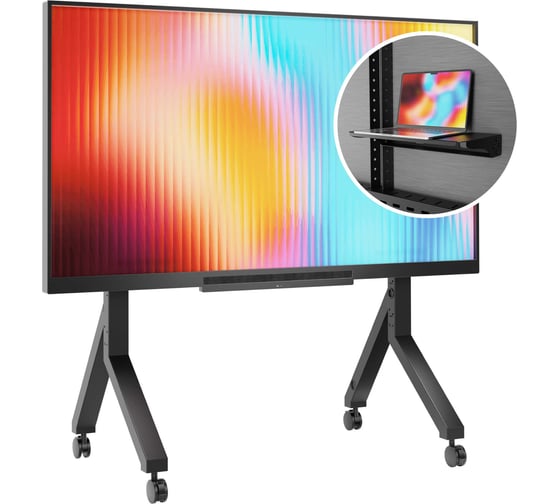 Мобильная стойка для ТВ ONKRON 70"-110", макс 120.5 кг, чёрная TS2081 TS2081-B