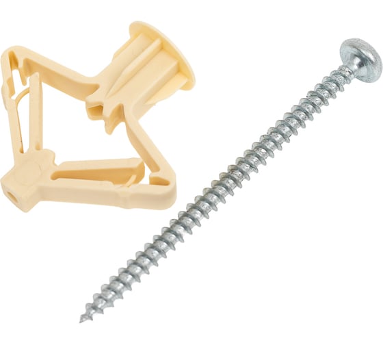 Анкер для листовых материалов ЕВРОПАРТНЕР нейлоновый, D10, с шурупом 4х60, 30 шт. K2 0490 0 1