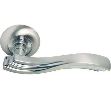 Дверная ручка MORELLI "Мираж" MH-14 SN/CP, цвет - белый никель/ хром 9008947